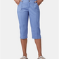 Calça Capri Feminina Lee Platinum com Bolso Patch Azul Tamanho 4 Petite
