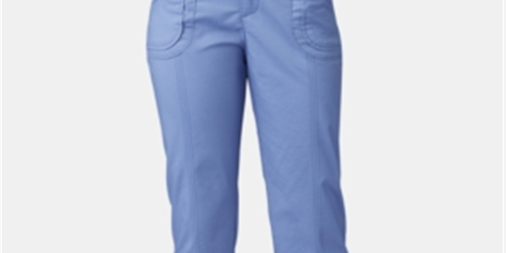 Calça Capri Feminina Lee Platinum com Bolso Patch Azul Tamanho 4 Petite