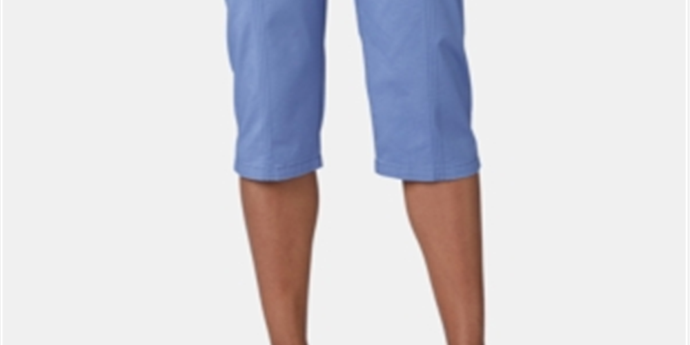 Calça Capri Feminina Lee Platinum com Bolso Patch Azul Tamanho 4 Petite