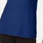 JM Collection Suéter feminino sem mangas com gola alta, azul, tamanho médio