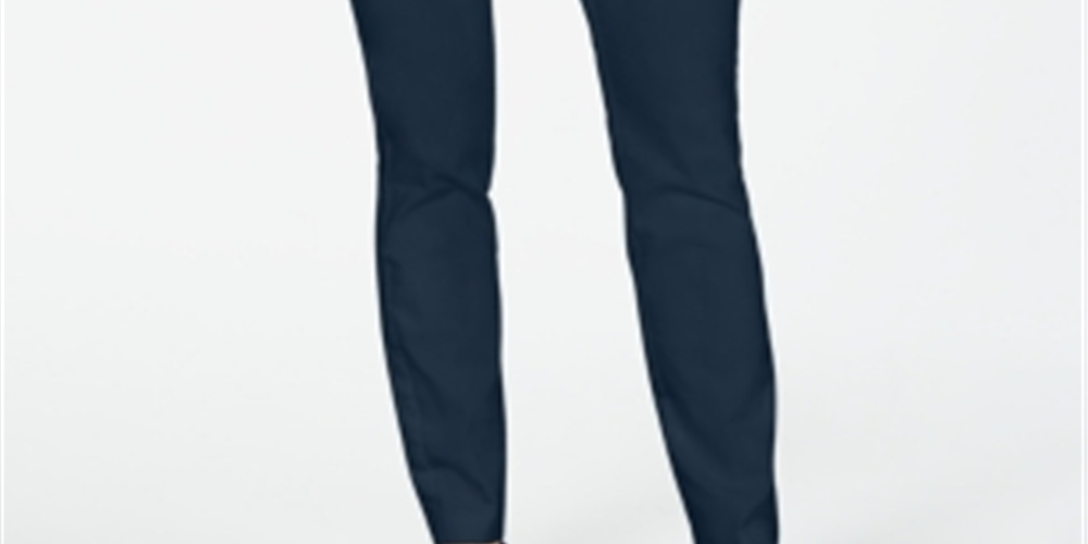 Calça skinny feminina Charter Club Chelsea Stretch Twill Azul Tamanho 4 Petite