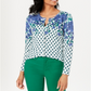 Cardigan feminino com estampa floral brilhante Charter Club, cinza, tamanho XX-G