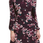 Vestido evasê feminino Tommy Hilfiger Floral Jersey Roxo Tamanho 4