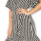 Vestido curto listrado feminino Ax Paris, azul-marinho, tamanho 10
