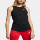 Camiseta regata Nike Sportswear feminina de algodão com costas nadador, preta, tamanho médio