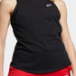 Camiseta regata Nike Sportswear feminina de algodão com costas nadador, preta, tamanho médio