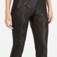 Calça skinny feminina com estampa de cobra da INC International Concepts, preta, tamanho 12