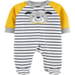 Carter's Boy's Footed Sleep &amp; Play Branco / Amarelo Tamanho 9MOS