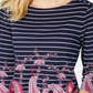 Blusa feminina listrada com estampa paisley Charter Club, azul, tamanho XX-G