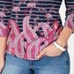 Blusa feminina listrada com estampa paisley Charter Club, azul, tamanho XX-G