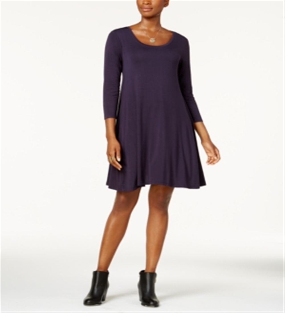 Vestido rodado feminino Style &amp; Co Darl Grape tamanho pequeno S