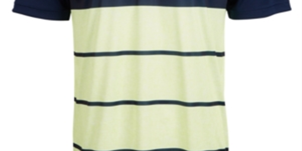 Camisa polo masculina Attack Life Block Stripe azul tamanho pequeno