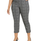 Calça curta estampada Alfani feminina plus size azul claro tamanho 26 W