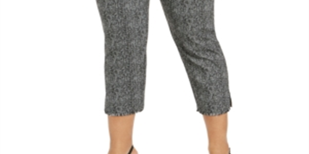 Calça curta estampada Alfani feminina plus size azul claro tamanho 26 W