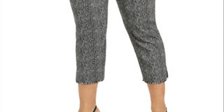 Calça curta estampada Alfani feminina plus size azul claro tamanho 26 W