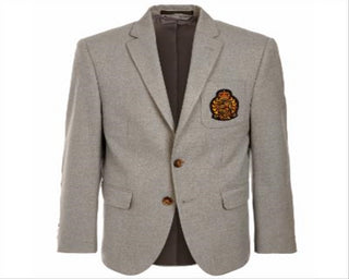 Casaco esportivo Ralph Lauren Big Boy's Solid com cotoveleiras de camurça sintética, cinza, tamanho 16