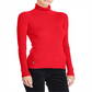 Suéter feminino Ralph Lauren com gola alta canelada, vermelho, tamanho GG