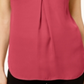 Blusa plissada feminina INC International Concepts, coral polido, tamanho pequeno P