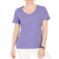 Karen Scott Blusa Feminina com Ombros Abertos e Decote em V Roxa Tamanho XS