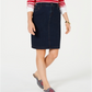 Saia jeans feminina Charter Club Tummy Control azul tamanho 2 Petite