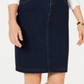 Saia jeans feminina Charter Club Tummy Control azul tamanho 2 Petite