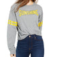 Camiseta feminina moderna Lux com slogan Sunshine, cinza, tamanho grande