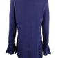 Suéter de malha com babados feminino Style &amp; Co, roxo, tamanho pequeno grande