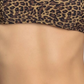 Kendall &amp; Kylie Bandeau com estampa de leopardo, cintura alta, marrom, tamanho grande, feminino