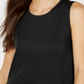 Blusa de malha feminina Michael Kors com bainha de mídia mista, preta, tamanho pequeno pequeno
