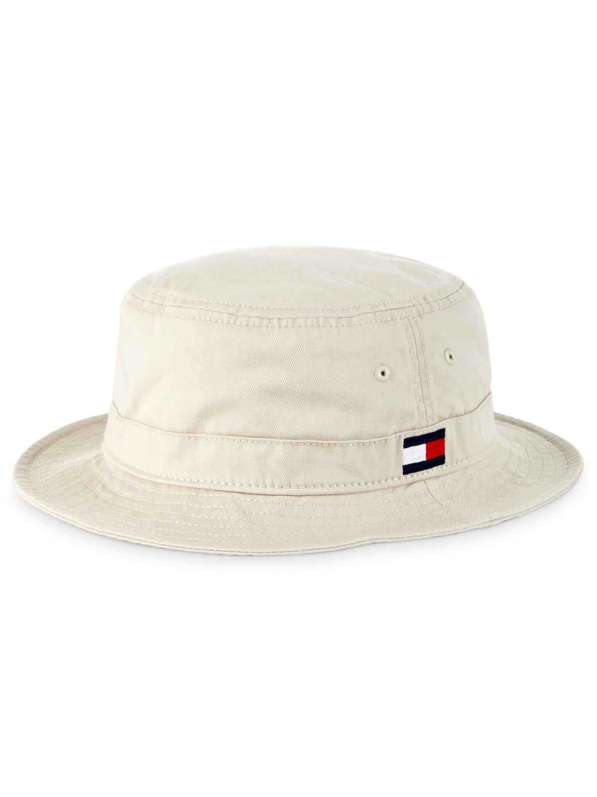 Chapéu Bucket Tommy Hilfiger Ardin Masculino Algodão Logotipo Bege Tamanho G/GG