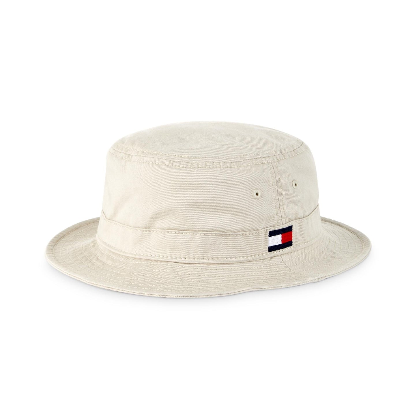 Chapéu Bucket Tommy Hilfiger Ardin Masculino Algodão Logotipo Bege Tamanho G/GG