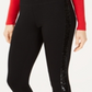 Calça feminina com acabamento em lantejoulas e ponte, preta, tamanho 8 Petite, da INC International Concepts