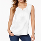 Blusa bordada feminina Style &amp; Co, branca, tamanho pequeno G