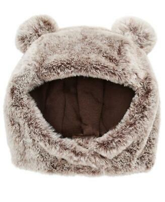 Chapéu de pele sintética com orelhas de animal First Impressions para meninos e meninas, marrom, tamanho 0-6 meses