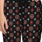 Calça jogger feminina Hippie Rose Yummy Floral Cozy preta tamanho médio