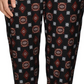 Calça jogger feminina Hippie Rose Yummy Floral Cozy preta tamanho médio