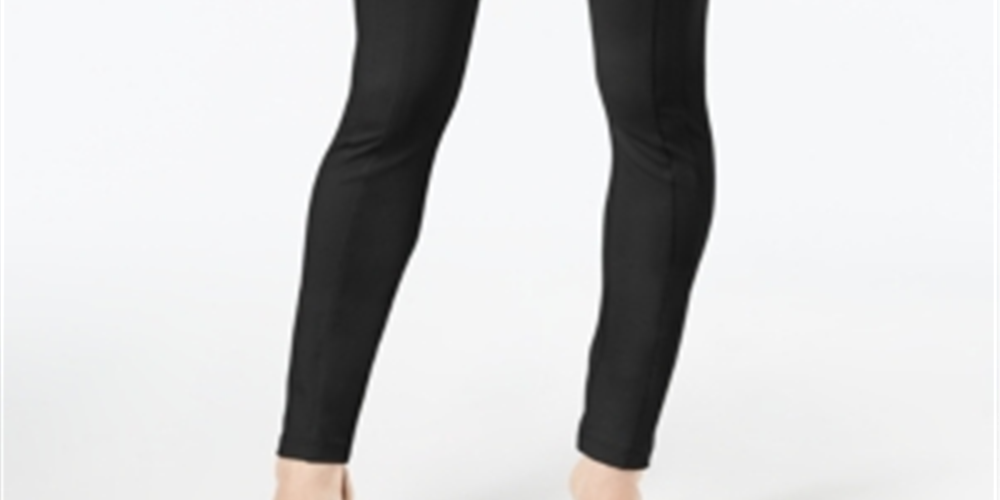 Calça skinny feminina INC International Concepts com bolso e zíper, preta, tamanho 8, pequena