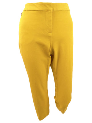 Calça Capri Feminina Alfani Amarela Tamanho 10 Petite