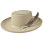 Chapéu de penas Stetson masculino marrom tamanho pequeno