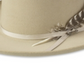 Chapéu de penas Stetson masculino marrom tamanho pequeno
