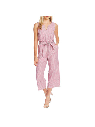 Macacão curto feminino Vince Camuto com perna larga rosa tamanho grande