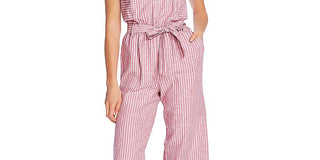 Macacão curto feminino Vince Camuto com perna larga rosa tamanho grande