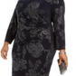 Vestido feminino Jessica Howard com estampa Paisley e franzido lateral, azul-marinho, tamanho 22W
