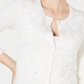 Cardigan feminino com apliques florais Charter Club, branco, tamanho extrapequeno