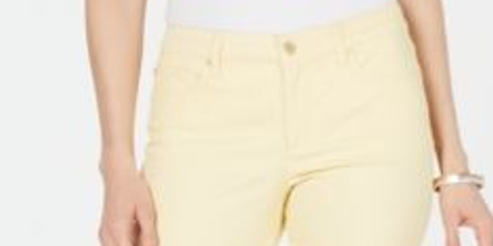 Calça Jeans Feminina Charter Club Amarela Tamanho 6