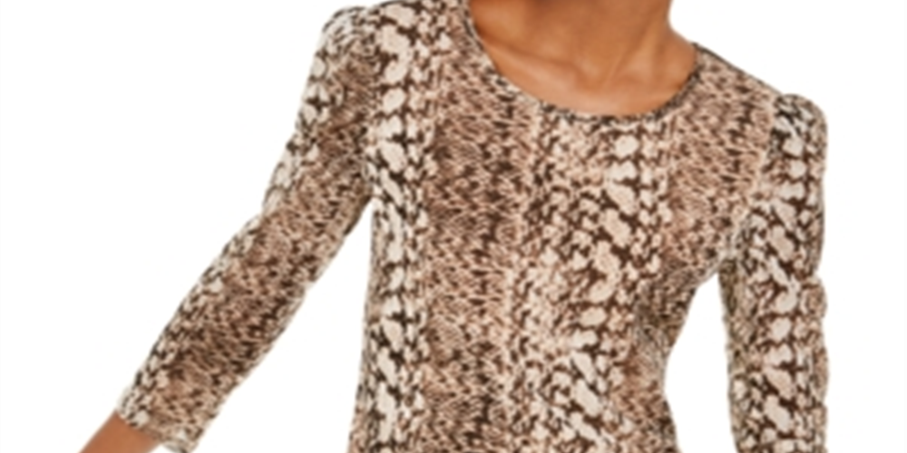 Blusa feminina com estampa de ombros bufantes e listras múltiplas, tamanho pequeno XL, da INC International Concepts