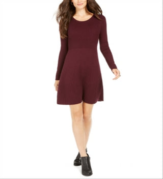 Vestido suéter canelado feminino Style &amp; Co, roxo, tamanho pequeno, extragrande