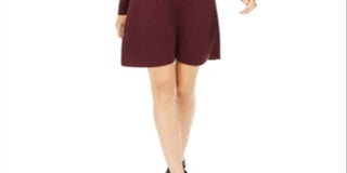 Vestido suéter canelado feminino Style &amp; Co, roxo, tamanho pequeno, extragrande