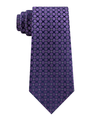 Gravata Masculina Clássica Geométrica Kenneth Cole Roxa Tamanho Regular