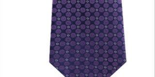 Gravata Masculina Clássica Geométrica Kenneth Cole Roxa Tamanho Regular